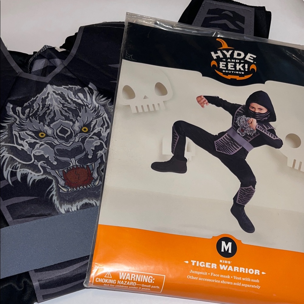 Kids Tiger Warrior Costume - Black